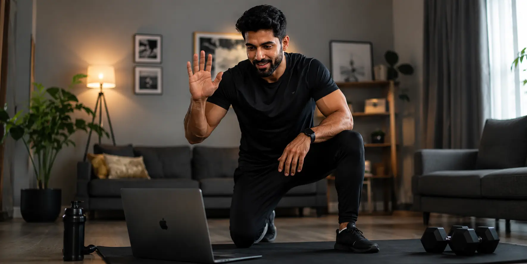 Live 1-on-1 online personal training session with Fittezy coach